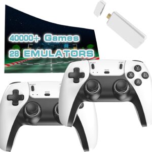 Retro Game Console, Plug and Play Video Game Console Built in 40000+ Games, 28 Classic Emulators, 4K High Definition HDMI Output for TV with Dual Controllers